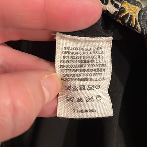 Free People Queen of Hearts Black & Gold Brocade Mini Dress - Picture 12 of 13